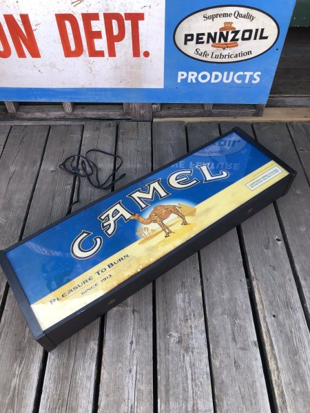画像13: 90s Advertising Camel Cigarette Tobacco Double Sided Store Display Lighted Sign (A645) (13)