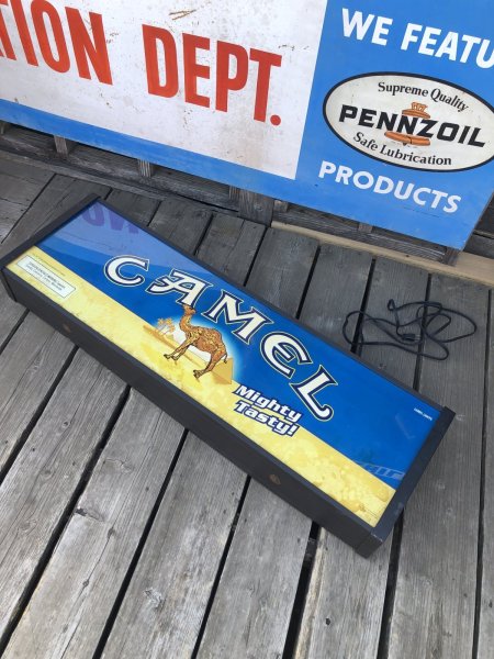 画像12: 90s Advertising Camel Cigarette Tobacco Double Sided Store Display Lighted Sign (A645) (12)