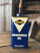 画像1: Vintage Oil Can SUNOCO Household Oil (A654) (1)