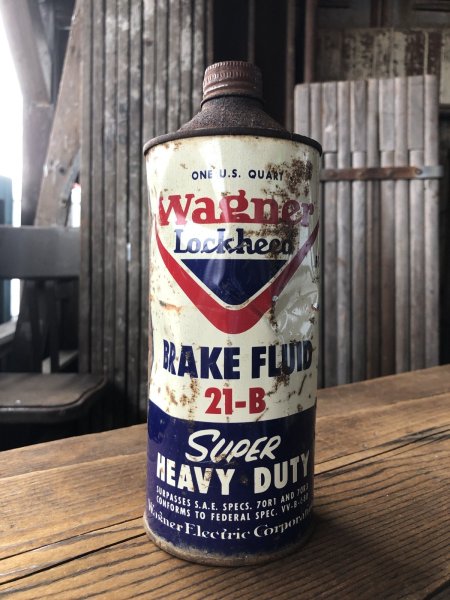 画像1: Vintage Oil Can Wagner Lockhead Brake Fluid 21-B (A659) (1)