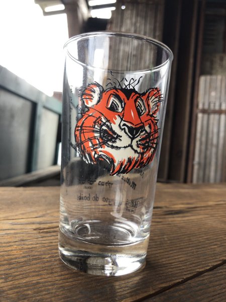 画像1: Vintage Exxon Esso Tiger Advertising Drinking Glass (A662)  (1)
