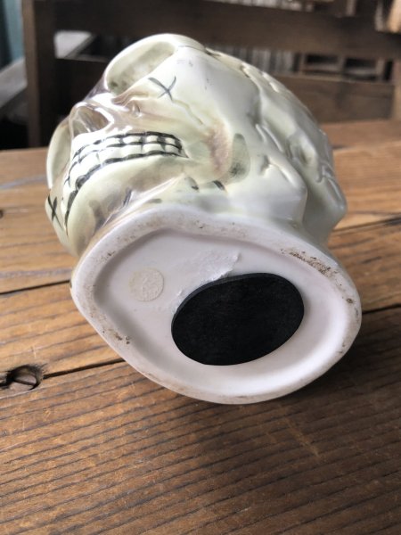 画像6: Vintage Japan Skull Ceramic Coin Bank (A675) (6)
