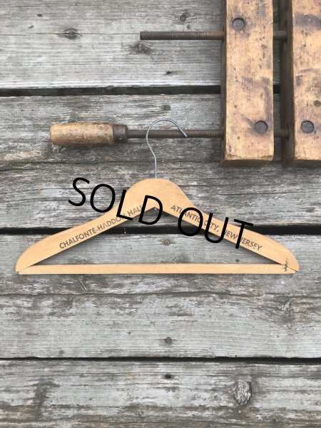 画像3: Vintage USA Advertising Wood Hanger CHALFONTE-HADDON HALL (A701) (3)