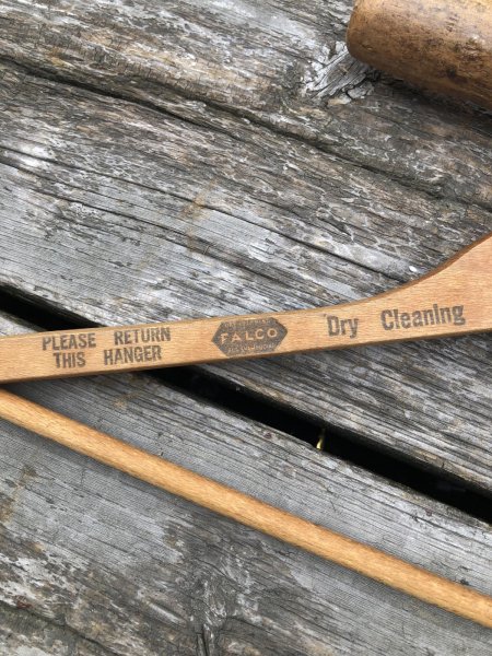 画像2: Vintage USA Advertising Wood Hanger LITTLE FALLS (A684) (2)