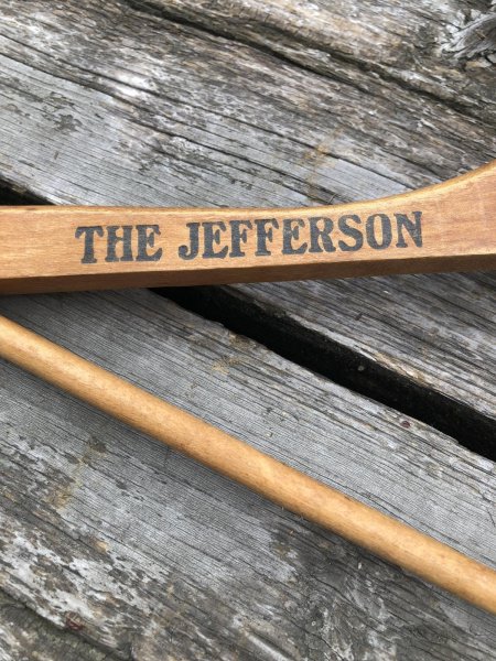 画像2: Vintage USA Advertising Wood Hanger THE JEFFERSON (A685) (2)