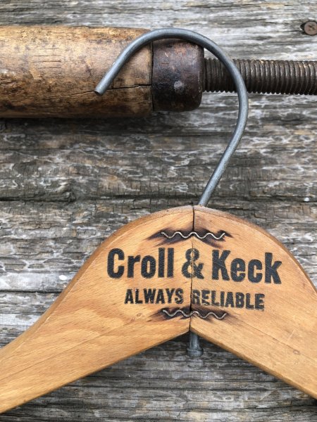 画像3: Vintage USA Advertising Wood Hanger Croll&Keck (A688) (3)