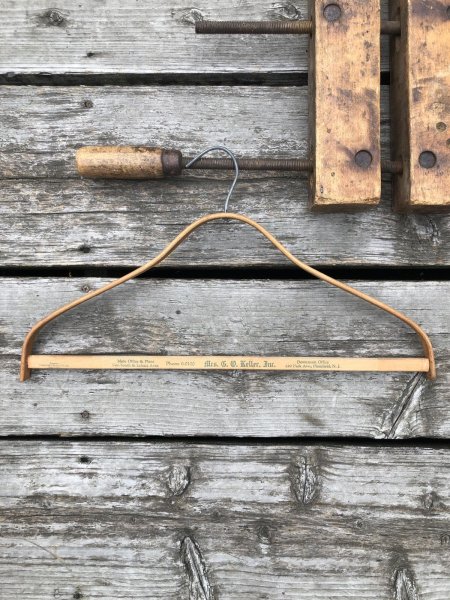 画像1: Vintage USA Advertising Wood Hanger Mrs.G.O.Keller,Inc (A678) (1)