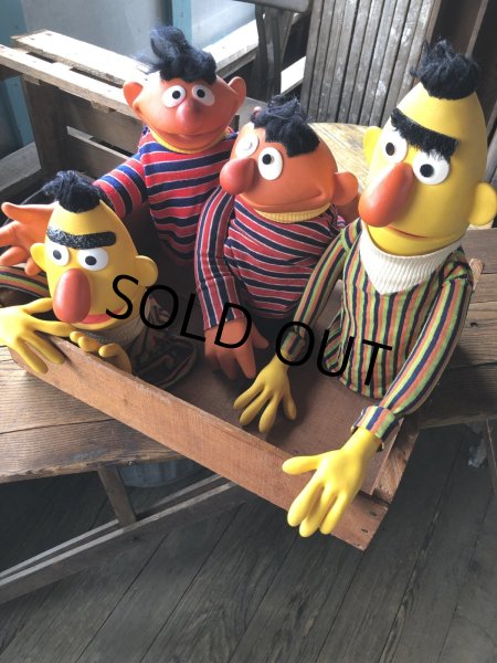画像11: 70s Vintage Sesame Street Hand Puppet Doll Ernie Bert 1st Ver. Set (A704)  (11)