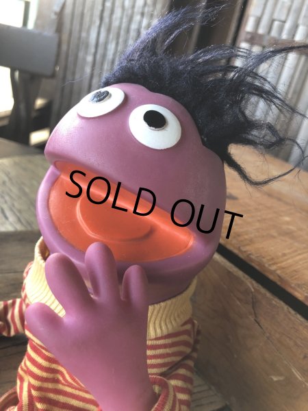 画像6: 70s Vintage Sesame Street Roosevelt Franklin Hand Puppet (A706)  (6)