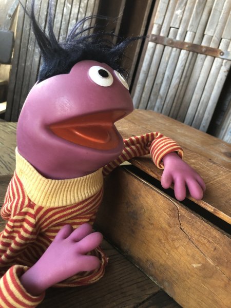 画像7: 70s Vintage Sesame Street Roosevelt Franklin Hand Puppet (A706)  (7)