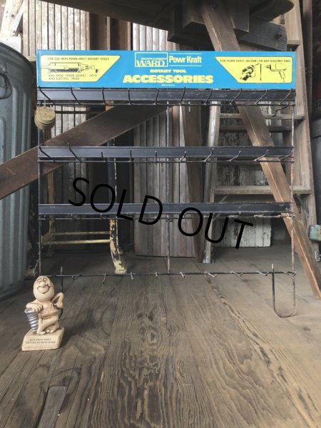 画像19: Vintage Montgomery Ward Power Kraft Tool Hardware Store Display Wire Rack (A715)  (19)