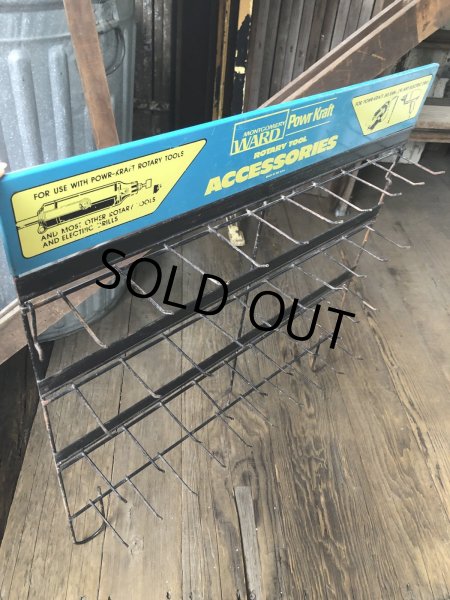 画像14: Vintage Montgomery Ward Power Kraft Tool Hardware Store Display Wire Rack (A715)  (14)