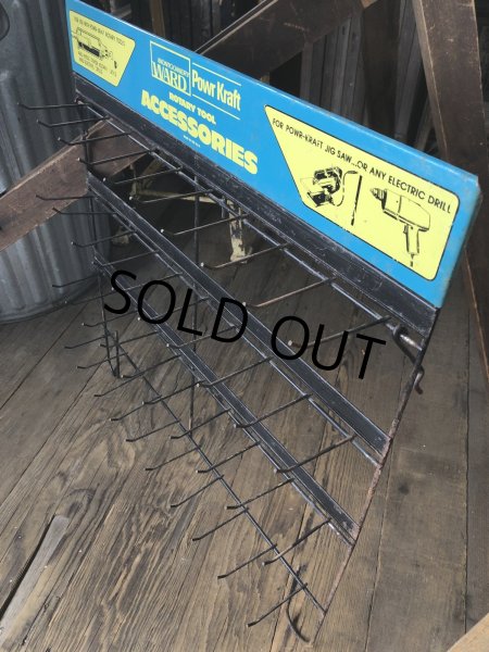 画像12: Vintage Montgomery Ward Power Kraft Tool Hardware Store Display Wire Rack (A715)  (12)