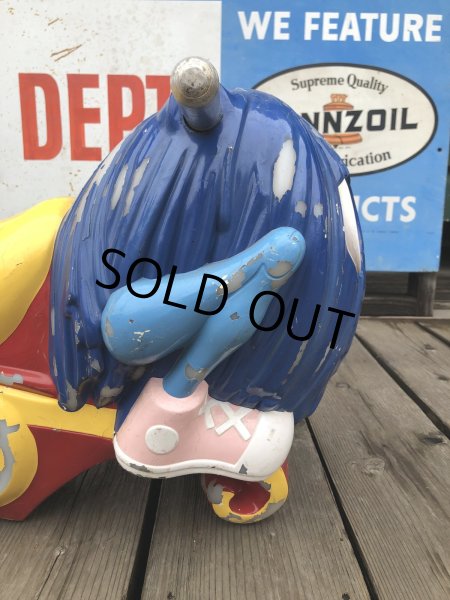 画像9: 70s Vintage McDonalds Playland Fry Guy Fry Kids Ride Blue (A719)  (9)