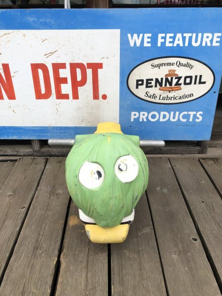 画像1: 70s Vintage McDonalds Playland Fry Guy Fry Kids Ride Green (A717)  (1)