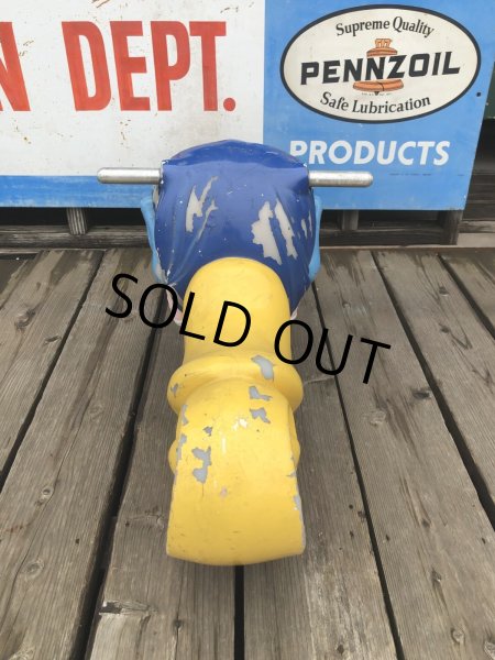 画像4: 70s Vintage McDonalds Playland Fry Guy Fry Kids Ride Blue (A719)  (4)