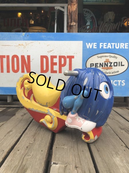 画像2: 70s Vintage McDonalds Playland Fry Guy Fry Kids Ride Blue (A719)  (2)