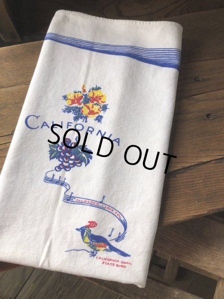 画像9: Vintage California Map Souvenir Tablecloth (A720) (9)