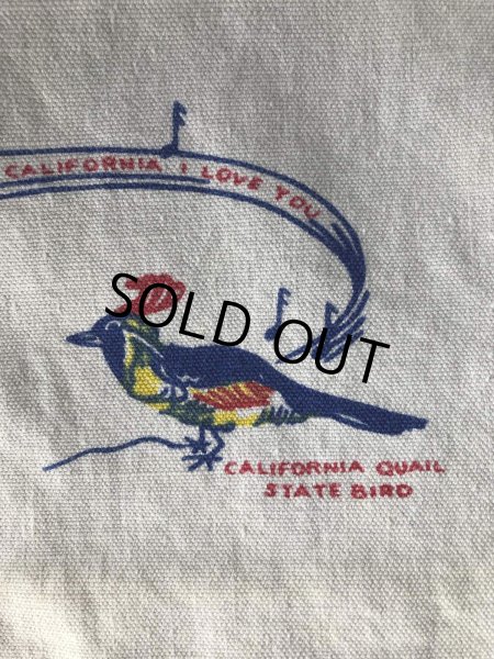 画像4: Vintage California Map Souvenir Tablecloth (A720) (4)