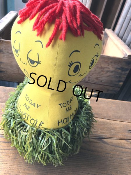 画像1: 60s Vintage Moody Mary Sad Happy Bored Furious 4 Sided Plush Doll (A725) (1)