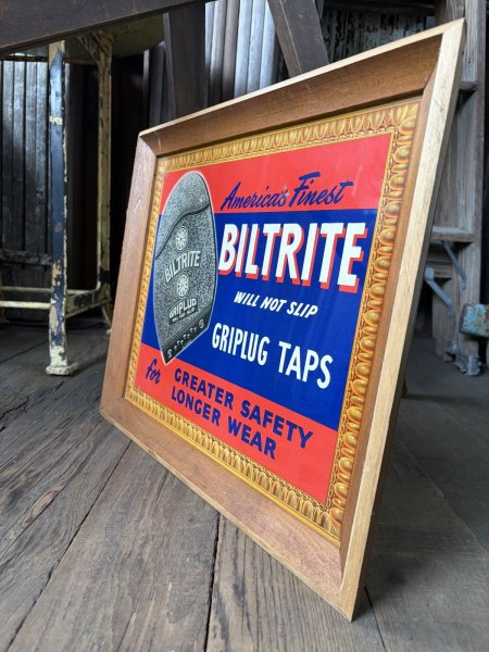 画像4: 〜50s Vintage BILTRITE GRIPLUG TAPS Advertising Store Display Sign (A818) (4)