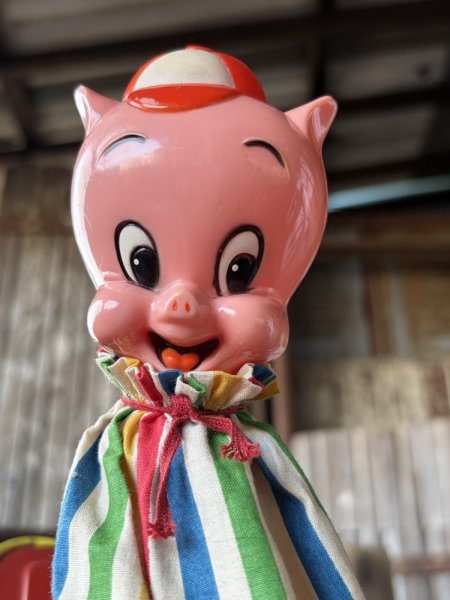画像7: 60s Vintage Mattel Porky Pig Music Box Jack in the Box (A842) (7)