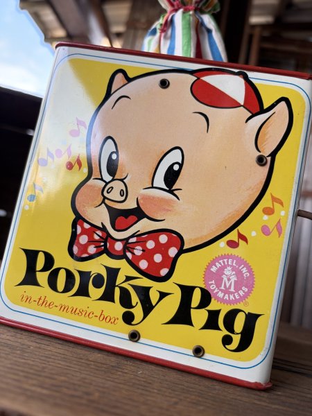画像8: 60s Vintage Mattel Porky Pig Music Box Jack in the Box (A842) (8)