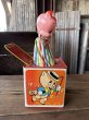 画像4: 60s Vintage Mattel Porky Pig Music Box Jack in the Box (A842) (4)
