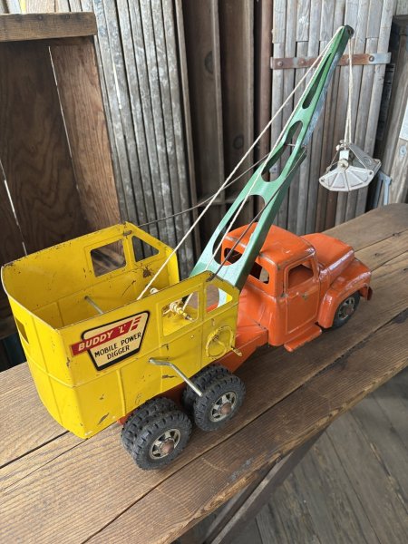 画像8: 50s Vintage Buddy L Mobile Power Digger Crane Truck (A843) (8)