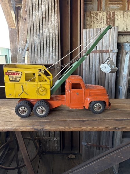 画像5: 50s Vintage Buddy L Mobile Power Digger Crane Truck (A843) (5)