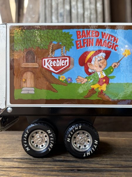 画像15: 80s Nylint Keebler Advertising Pressed Steel Truck and Trailer (A847) (15)