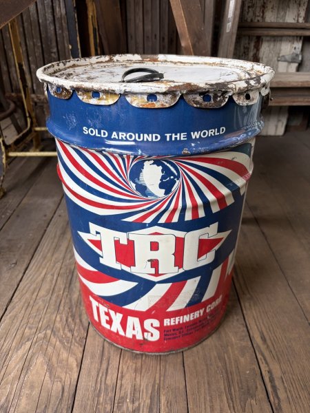 画像1: Vintage TRC TEXAS REFINERY CORP 7 Gallon Oil Can (A853) (1)
