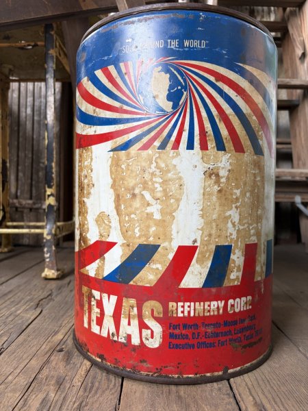 画像3: Vintage TRC TEXAS REFINERY CORP 7 Gallon Oil Can (A854) (3)