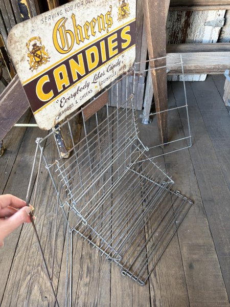 画像16: Vintage Advertising BRADAS & GHEENS CANDIES Store Display Wire Rack (A880)  (16)