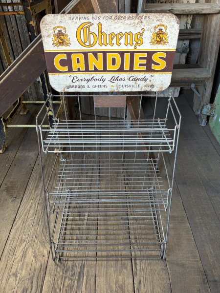 画像1: Vintage Advertising BRADAS & GHEENS CANDIES Store Display Wire Rack (A880)  (1)