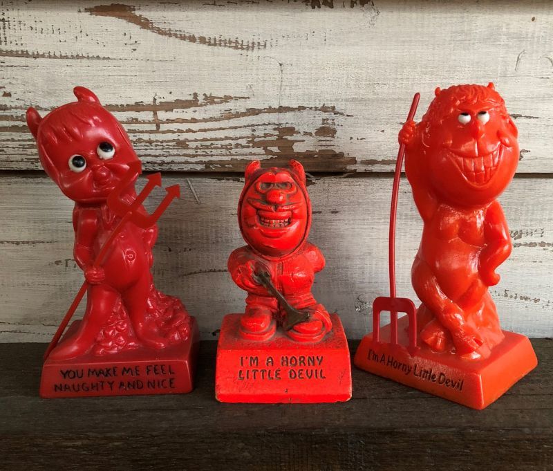 SALE】 Vintage Message Doll Red Devil I'm A Horny Little Devil 