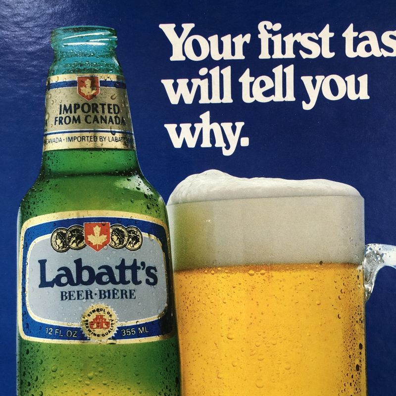 Labatt's Beer ラバッツビール　ディスプレイ　パネル　看板