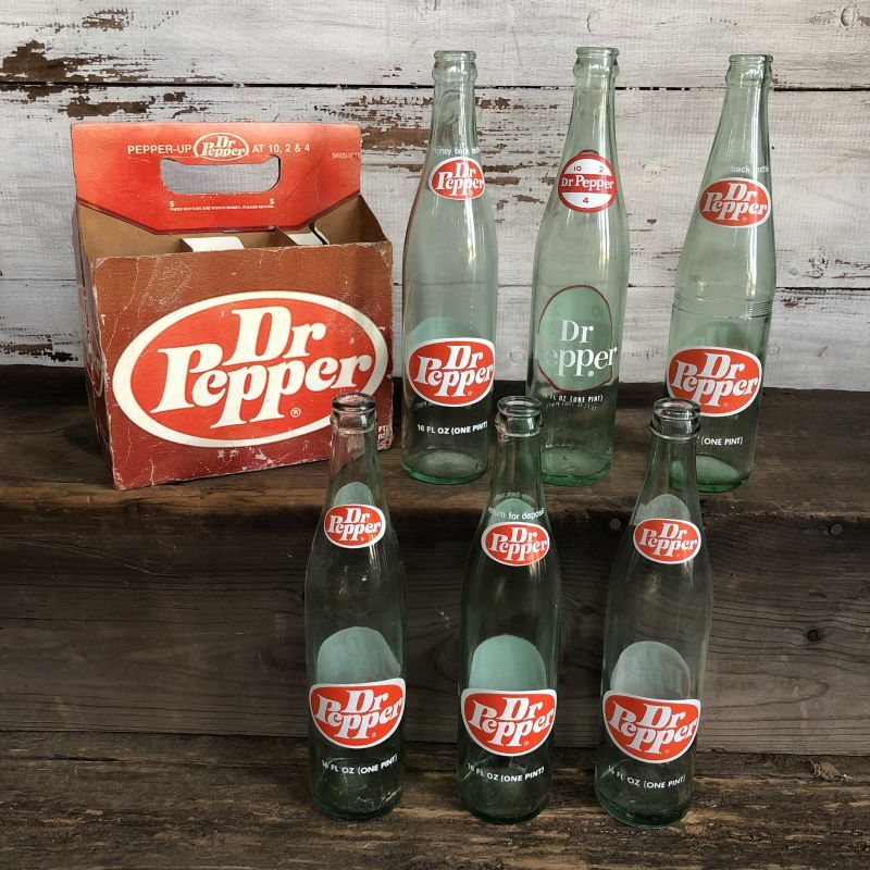 Vintage Dr. Pepper Bottles - Set of 2