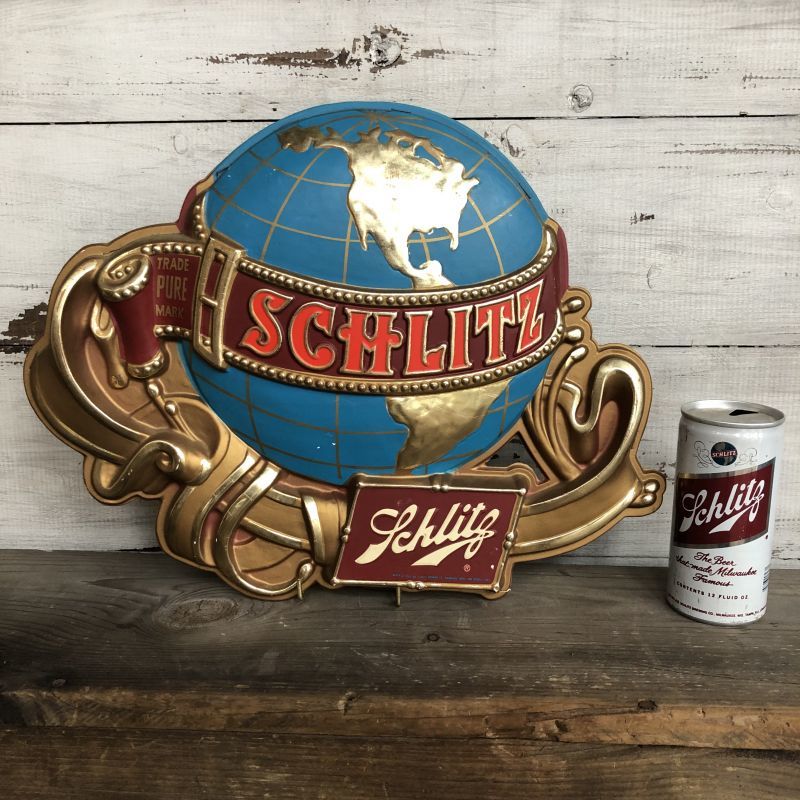 70s Vintage Schlitz Beer Globe Sign (T542) - 2000toys Antique Mall