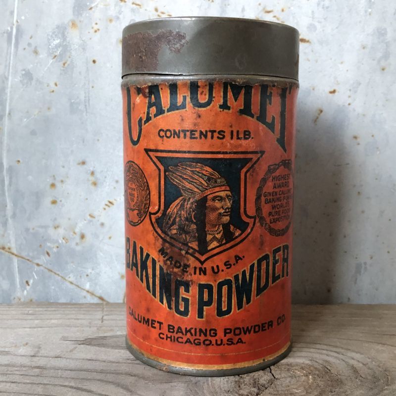 【海外輸入】 Calumet Vintage Baking 2000toys - (T587) Can 1LB Powder アンティーク雑貨