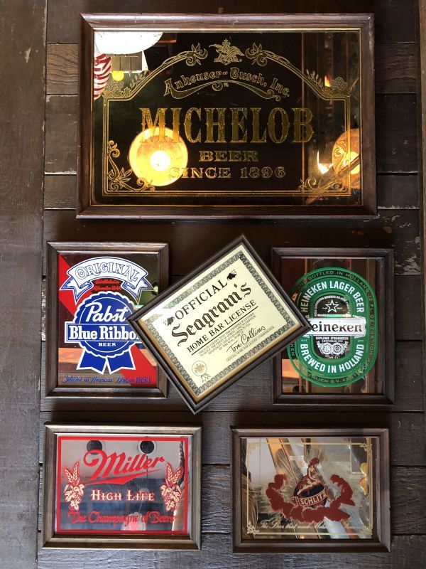 Vintage Heineken Beer Pub Mirror (T877) - 2000toys Antique Mall