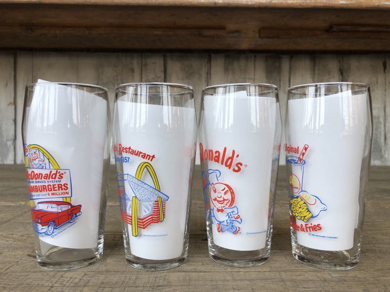 90s Vintage Classic McDonalds Glass Complete set (B040) - 2000toys