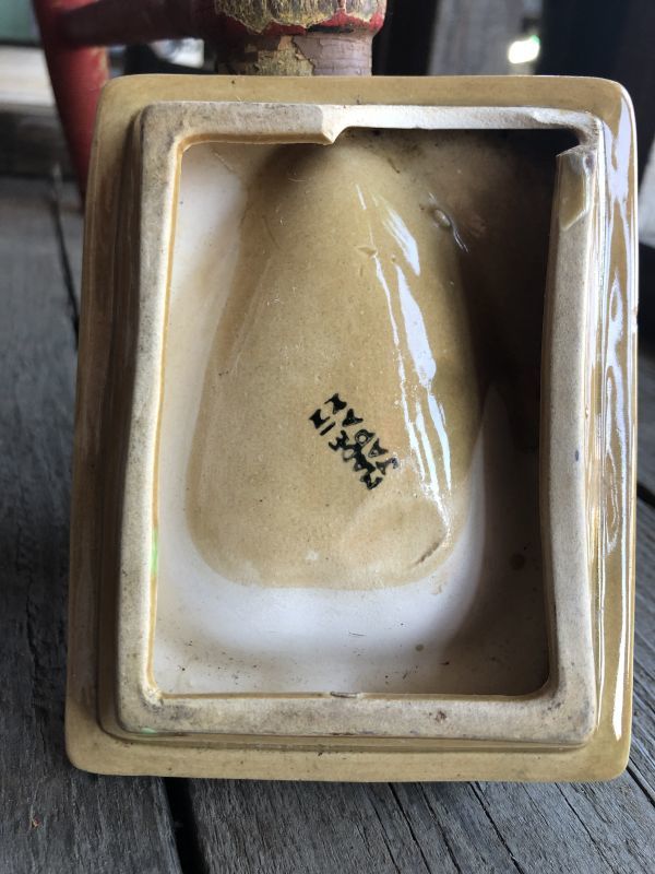 Vintage Japan Nude Naked Pin-up Girl Ceramic Ashtray (B201