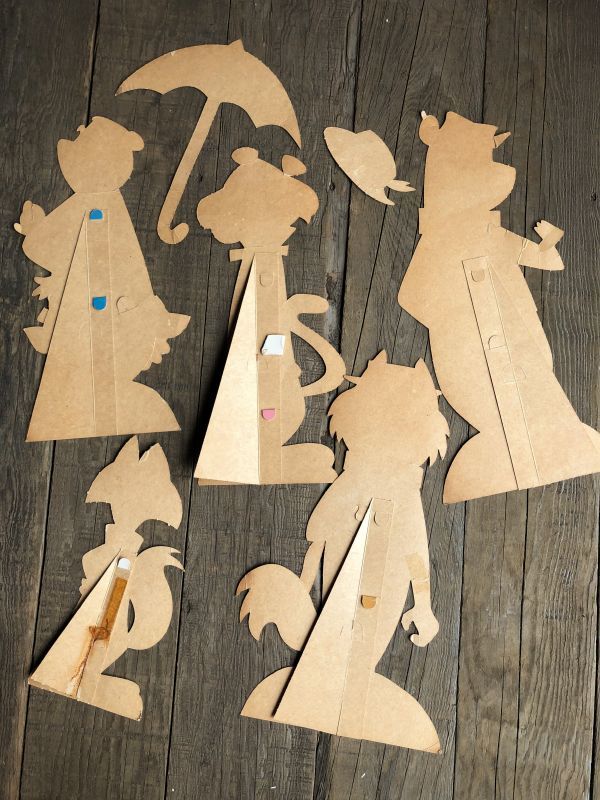 60s Vintage HANNA BARBERA Stand up Paper Doll SET (B400