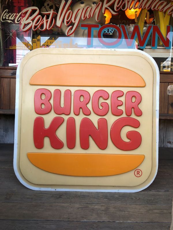 Vintage Burger King Old Logo Outdoor Sign Original (B697