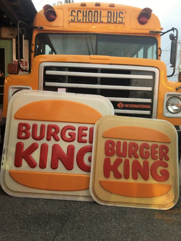 Vintage Burger King Old Logo Outdoor Huge Sign Original (B723