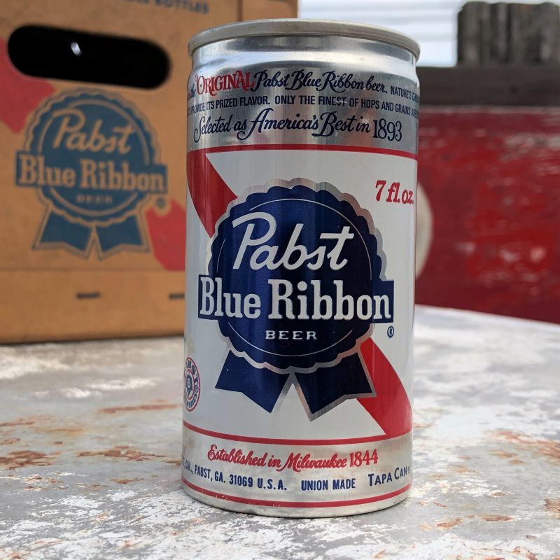 Vintage Pabst Blue Ribbon Beer 7oz Can (B861) - 2000toys Antique Mall