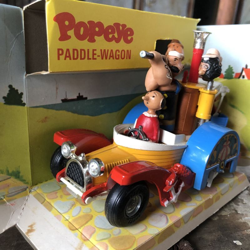 60s Vintage Popeye CORGI Comics Die-cast Paddle Wagon (C110