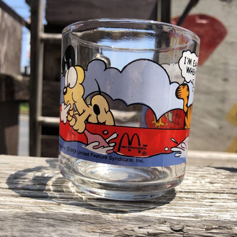 70s Vintage ANCHOR HOCKING Glass McDonald's GARFIELD Mug Cup