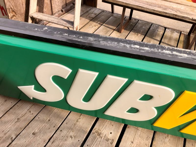 店舗引き取り限定】Vintage SUBWAY Restaurant Advertising